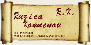 Ružica Komnenov vizit kartica